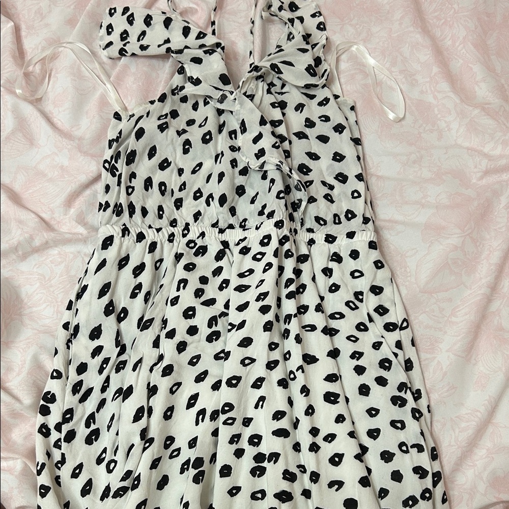 BCBGeneration Black and White Patterned Mini Dress
